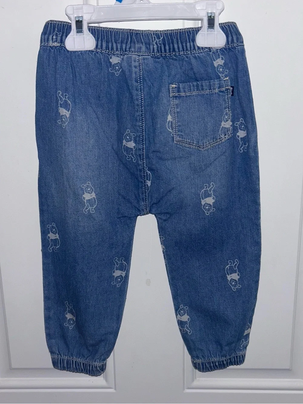 OshKosh B'gosh Denim Joggers with Bear Print - Blue